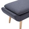 vidaXL Fauteuil sans accoudoirs avec repose-pied gris foncé tissu