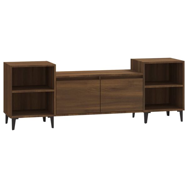 vidaXL Meuble TV Ch&ecirc;ne marron 160x35x55 cm Bois d'ing&eacute;nierie