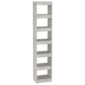 vidaXL Biblioth&egrave;que/S&eacute;parateur de pi&egrave;ce Gris b&eacute;ton 40x30x198 cm