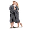 vidaXL Peignoir unisexe Terry 100 % Coton Anthracite M