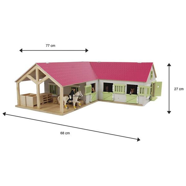 Kids Globe &Eacute;curie de chevaux 1:24 Rose