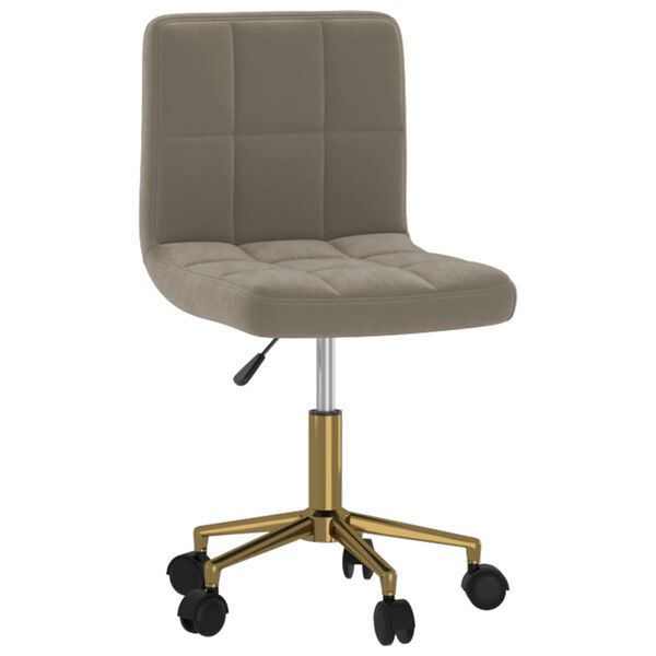 vidaXL Chaises pivotantes &agrave; manger lot de 2 gris clair velours