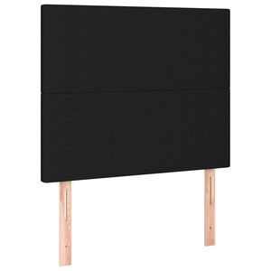 vidaXL T&ecirc;te de lit Noir 80x5x118/128 cm Tissu