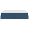 VidaXL Cadre de lit ottoman avec matelas bleu 200x200cm tissu
