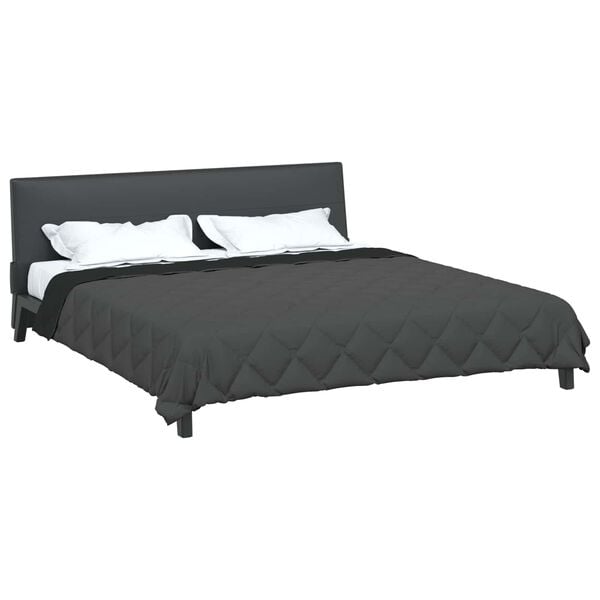 vidaXL Duvet complet toute l'ann&eacute;e Noir et anthracite 240 x 200 cm