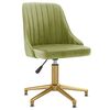 vidaXL Chaises pivotantes &agrave; manger lot de 6 vert clair velours