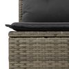 vidaXL Salon de jardin 5 pcs avec coussins gris r&eacute;sine tress&eacute;e