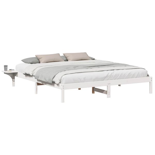 vidaXL Cadre de lit Blanc 180 x 200 cm Pin massif