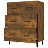 vidaXL Buffet chêne fumé 69,5x34x90 cm bois d'ingénierie