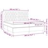 vidaXL Sommier &agrave; lattes de lit et matelas Bleu fonc&eacute; 200x200cm Velours