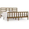 vidaXL Cadre de lit Marron miel Bois massif 180x200 cm Super King