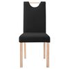 vidaXL Chaises &agrave; manger lot de 2 noir tissu