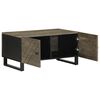 vidaXL Table basse noir 80x50x40 cm bois massif de manguier