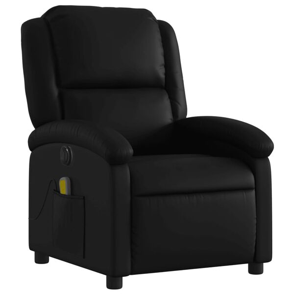 vidaXL Fauteuil de massage inclinable &eacute;lectrique noir similicuir