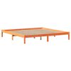 vidaXL Cadre de lit sans matelas cire marron 200x200cm bois pin massif