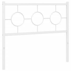 vidaXL T&ecirc;te de lit de remplacement m&eacute;tal blanc 100 cm