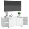 vidaXL Meuble TV blanc 130x35x50 cm bois d'ing&eacute;nierie