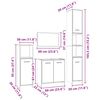 vidaXL Ensemble de meubles de salle de bain 4 pcs Sonoma gris