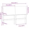 vidaXL T&ecirc;te de lit capitonn&eacute;e Gris clair 150 cm Pin massif