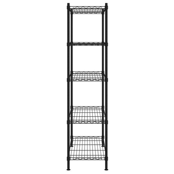 vidaXL &Eacute;tag&egrave;re de rangement 5 niveaux 90x35x180 cm Noir 250 kg