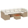 vidaXL Ensemble de canap&eacute; de jardin 8 pc Beige et cr&egrave;me polyrotin
