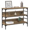 vidaXL Table console avec &eacute;tag&egrave;re ch&ecirc;ne artisanal 100 x 32 x 75 cm