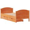 vidaXL Cadre de lit sans matelas cire marron 90x190 cm bois pin massif