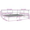 vidaXL Lit biblioth&egrave;que sans matelas 200x200 cm bois massif de pin