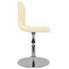 vidaXL Chaise pivotante de salle &agrave; manger Cr&egrave;me Tissu