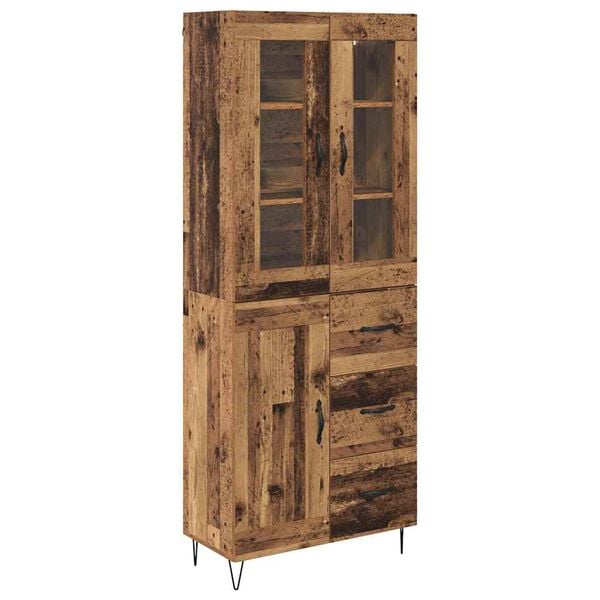 vidaXL Haut Armoire Bois Ancien 69,5 x 34 x 90 cm Bois d'ing&eacute;nierie