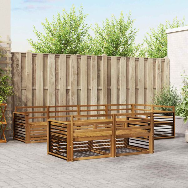 vidaXL Ensemble de canap&eacute;s d'ext&eacute;rieur 7 pcs Naturel
