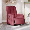 vidaXL Fauteuil de massage inclinable &eacute;lectrique Rouge bordeaux Tissu