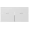 vidaXL Ensemble de meubles de bain Blanc et ch&ecirc;ne sonoma Agglom&eacute;r&eacute;