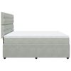 vidaXL Sommier &agrave; lattes de lit et matelas Gris clair 180x200cm Velours