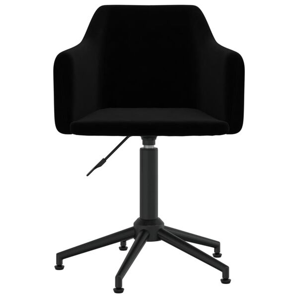 vidaXL Chaises pivotantes &agrave; manger lot de 6 Noir Velours