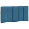 vidaXL Cadre de lit avec LED sans matelas Hanko bleu 100x200 cm velours