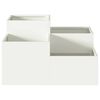 vidaXL Cache-pot de jardin Blanc 100 x 100 x 48 cm Acier