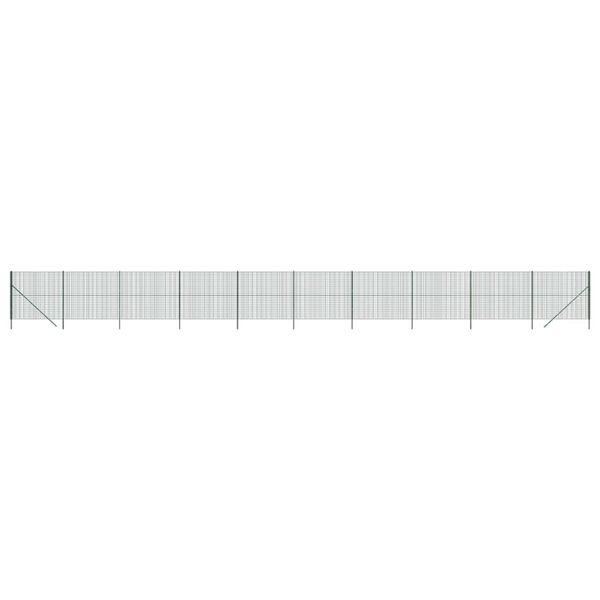 vidaXL Cl&ocirc;ture en treillis m&eacute;tallique vert 1,4x25 m acier galvanis&eacute;