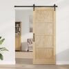 vidaXL Porte coulissante ORKDAL Marron 86 x 211 cm Bois de pin massif