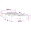 vidaXL Cadre de lit sans matelas gris fonc&eacute; 120x190 cm tissu