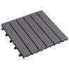 vidaXL Carreau de terrasse 20 pi&egrave;ces Gris 30 x 30 cm Bois d'acacia
