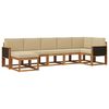 vidaXL Ensemble de canap&eacute;s d'ext&eacute;rieur 7 pcs Naturel et Beige