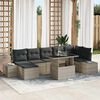 vidaXL Ensemble de canapé de jardin 8 pcs Gris clair Poly rotin