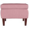 vidaXL Fauteuil à bascule à oreilles en velours rose bois massif