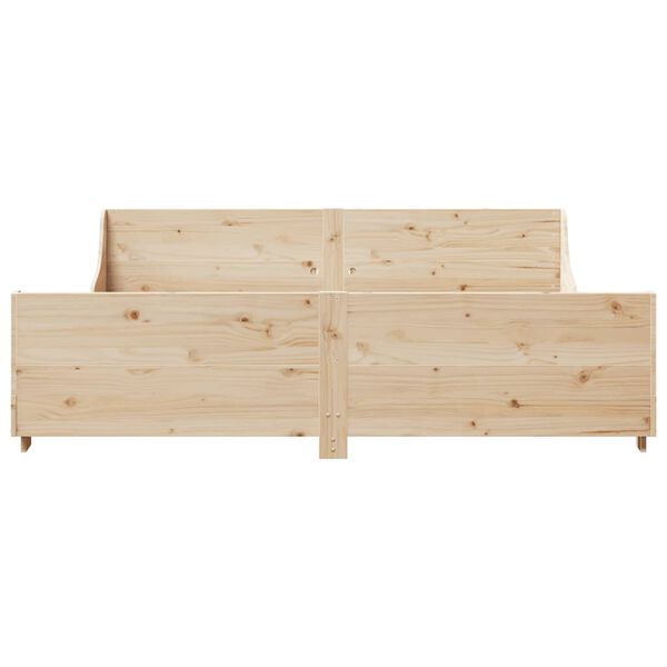 vidaXL Cadre de lit sans matelas 200x200 cm bois massif de pin