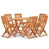 vidaXL Ensemble &agrave; manger d'ext&eacute;rieur pliable 7 pcs Bois d'eucalyptus