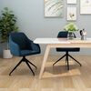 vidaXL Chaises &agrave; manger lot de 2 Bleu Velours