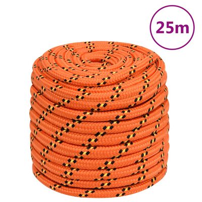 vidaXL Corde de bateau Orange 18 mm 25 m Polypropylène