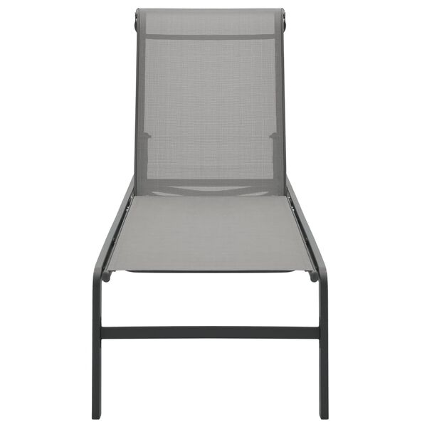 vidaXL Chaises longues lot de 2 avec table Textilène et acier