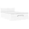 VidaXL Cadre de lit ottoman avec matelas blanc 140x200 cm similicuir